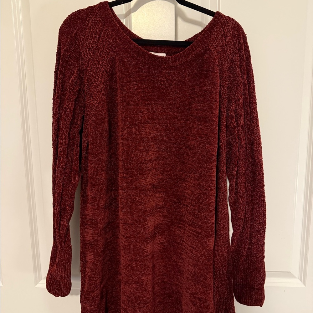LuLaRoe Burgundy Lauren Sweater Dress